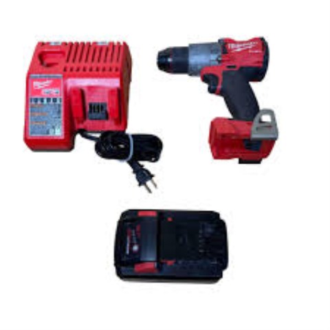 Milwaukee drill + battery + charger