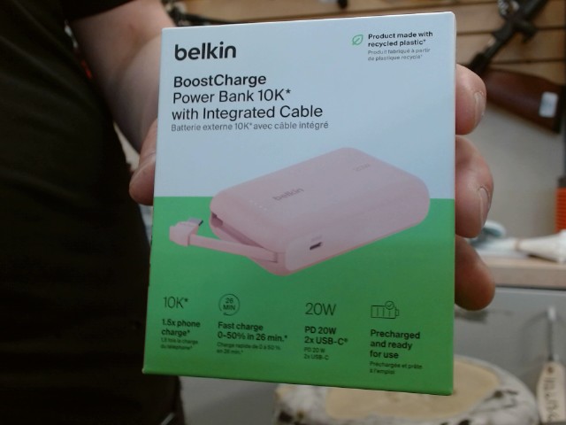 Powerbank 10k mah integrated cable