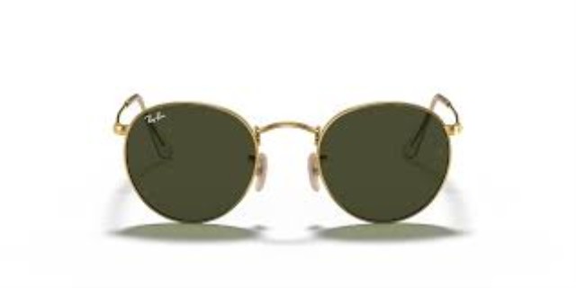 Ray ban round gold color