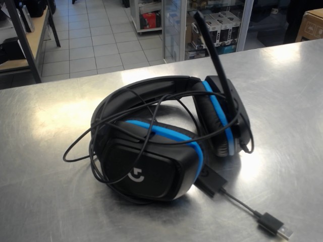 Casque a fils gaming bleu/noir