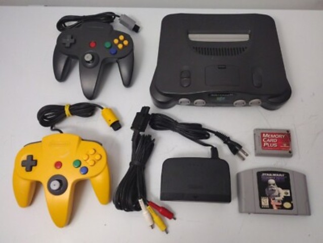 Nintendo 64 + fil  + 3x man