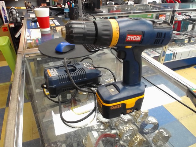 Drill, chargeur et batterie vieu ryobi