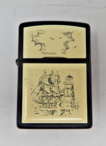 Zippo scrimshaw bateau 1994