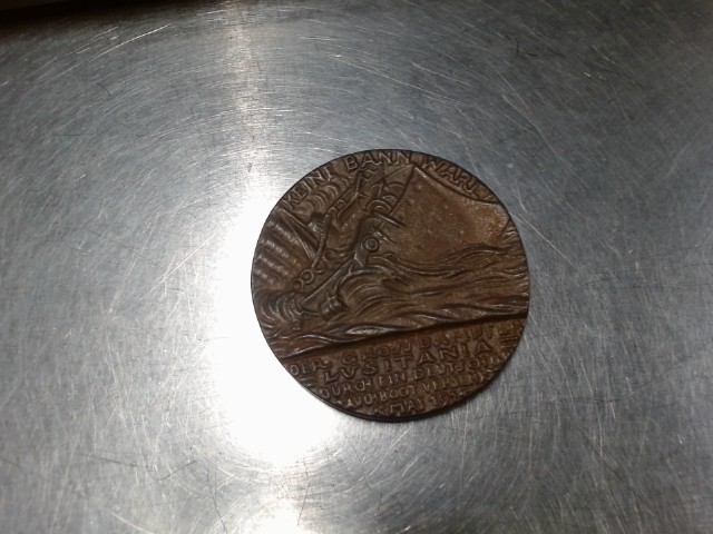 Sinking of 'lusitania'wwi medal