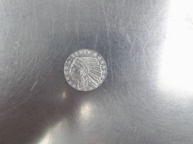 1/10 troy ounce incuse indian round silv