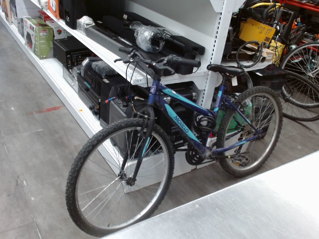 Velo algonquin mauve et bleu avec attach