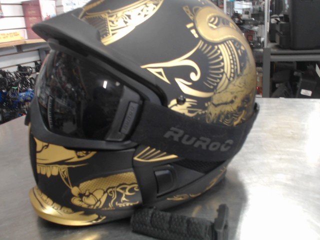 Casque de motocross samourai noir&gold