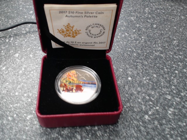 Silver coin 2017 10$ autumn palette
