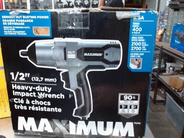 Impact wrench maximum dans boite