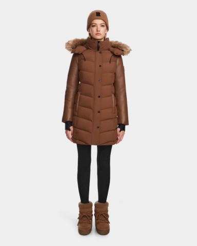 Manteau rudsak femme brun elsa  m