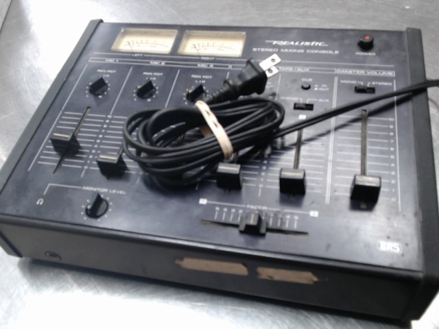 Stereo mixing console realistic