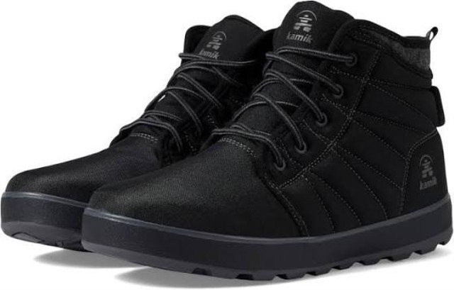 Kamik spencer mid noir/black size 10