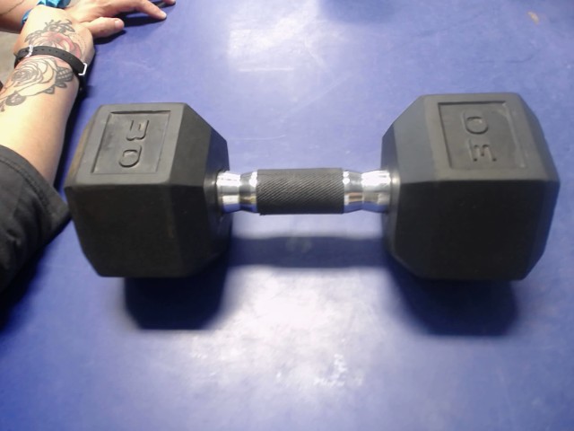 Dumbbell hex en caoutchouc de 30 lbs