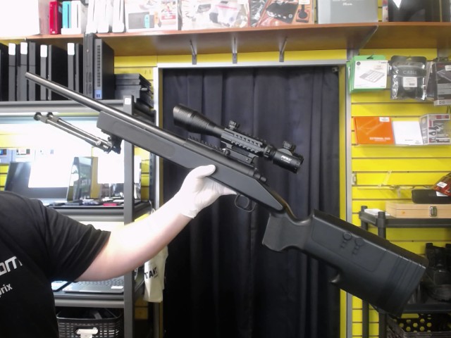 Sniper airsoft avec lunette piney 12x50