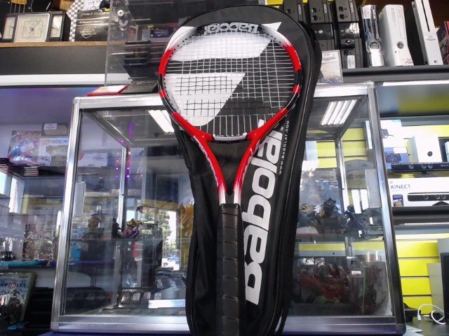 Raquette de tennis rouge orange