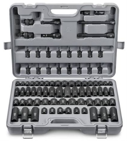 Professional grade impact socket set