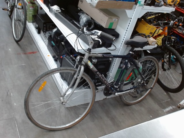 Velo peugeot bleu et gris