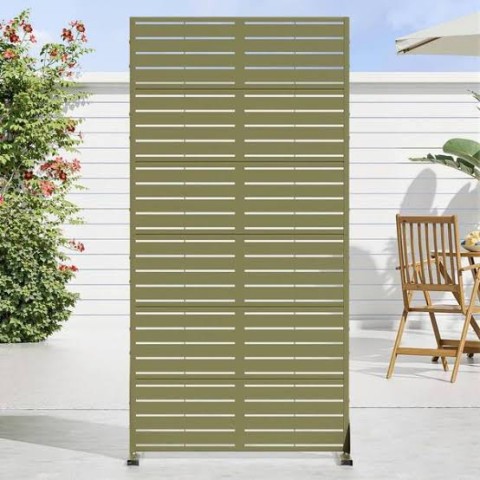 Privacy screen decoratif vert olive