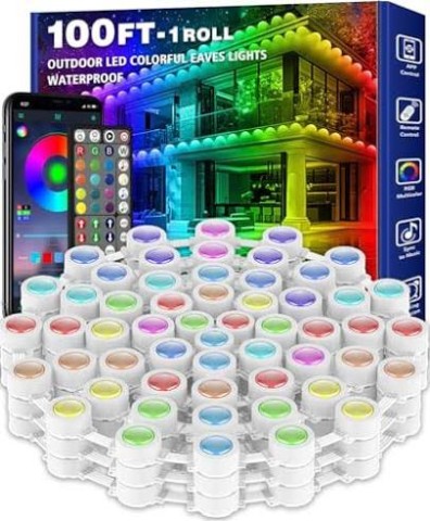 Outdoors led colorful eaves light 300ft