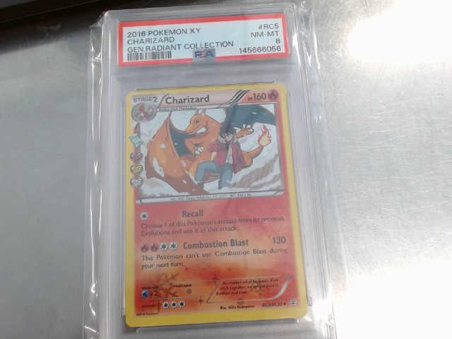 Charizard radiant collection psa 8
