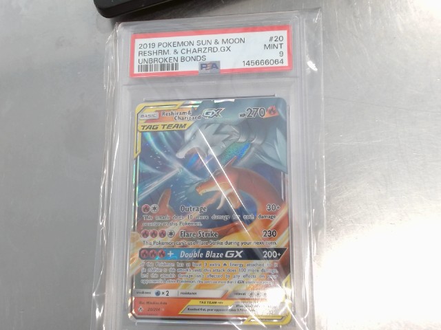 Reshiram&charizard unbroken bounds psa 9