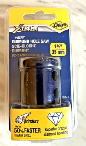 Diamond hole saw 1 3/8
