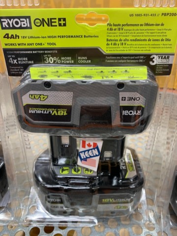 Baterrie 18v 4ah lithium pack de 2