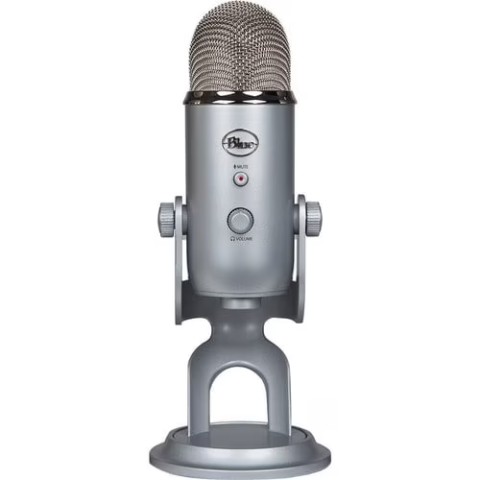 Bleu yeti gris microphone