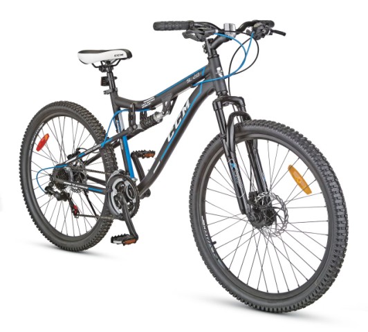 Velo de montagne bleu/noir ccm basic