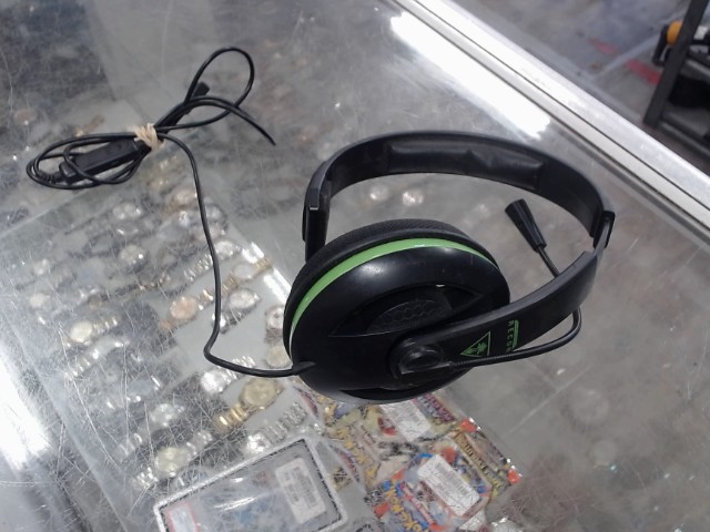 Casque de gaming+fil(1 oreille)+micro