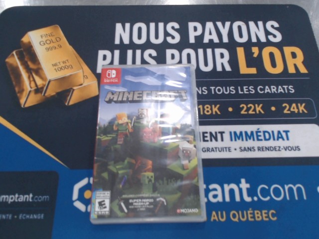 Minecraft jeu switch