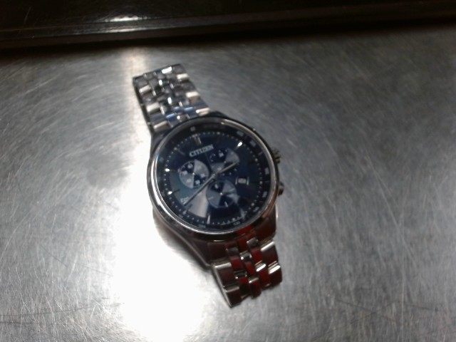 Chronograph citizen silver blue dial