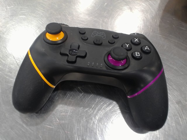 Manette de switch noir orange mauve