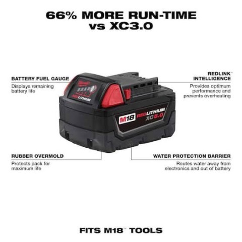 Batterie 5.0a m18 red lithium