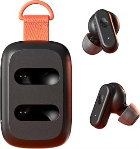Ecouteurs bluetooth noir orange