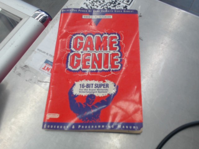 Livret game genie pour super nintendo