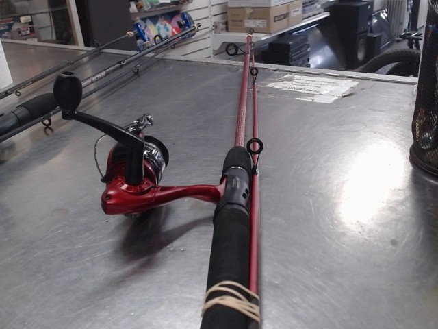 Canne a peche rouge+reel