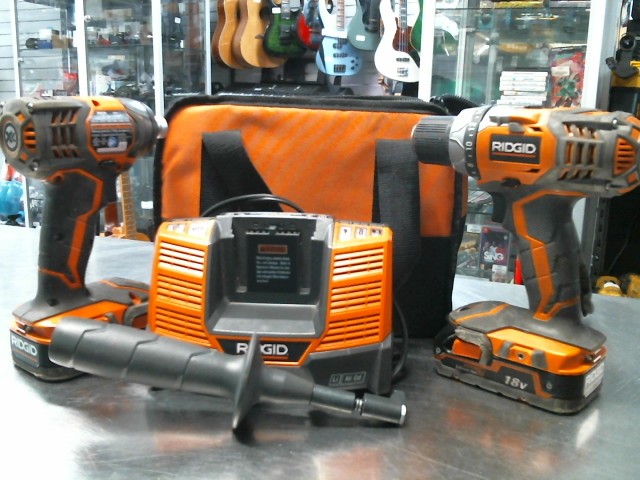 Kit drill+impact+2 bat+chargeur avec sac
