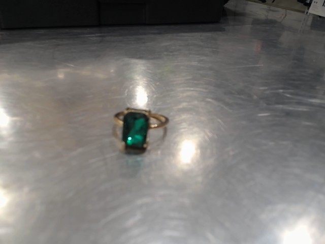 Bague stainless pierre verte