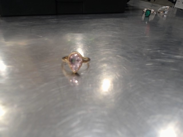 Bague en stainless pierre rose