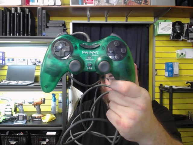 Manette ps2 sual impact verte