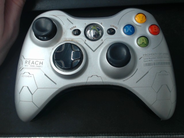 Manette xbox 360 ediion halo reach gris