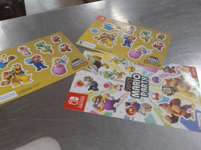 3 stickers sheets mario