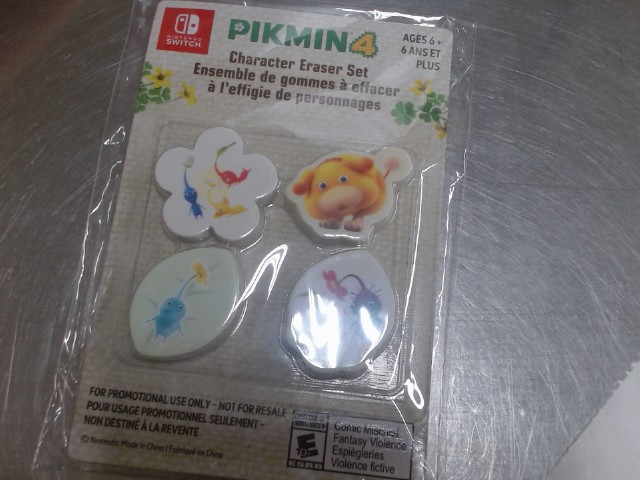 Pikmin 4 ensemble de gommes a effacer
