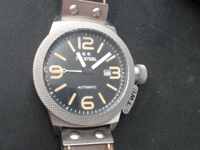 Montre automatique silver et brun