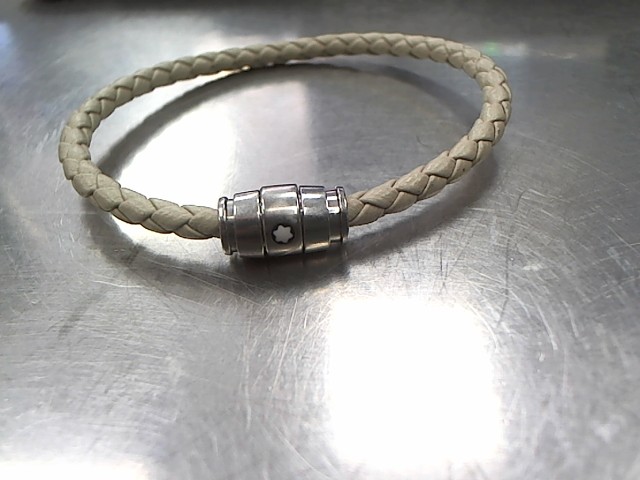 Bracelet cuir blanc