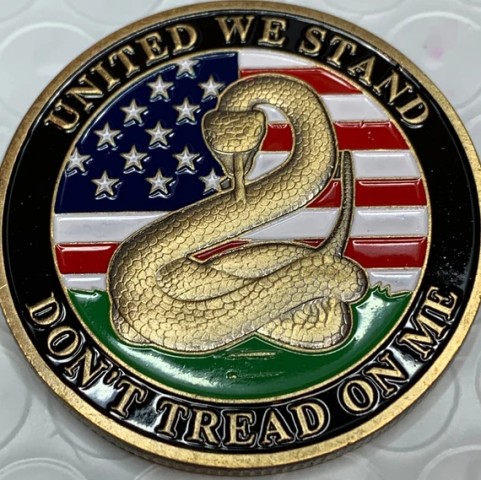 United we stand dont tread on us coin
