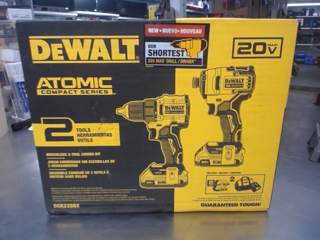 Kit drill/impact + 2 batt+charg+sac boit