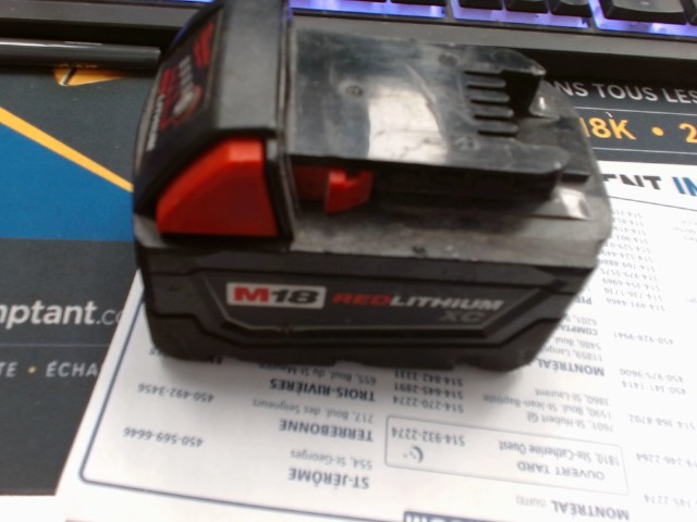 Battery milwaukee m18 red lithium xc