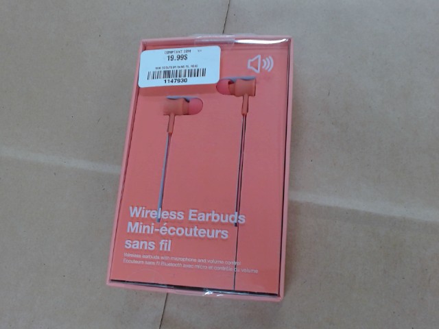 Mini ecouteur sans fil rose neuf/new
